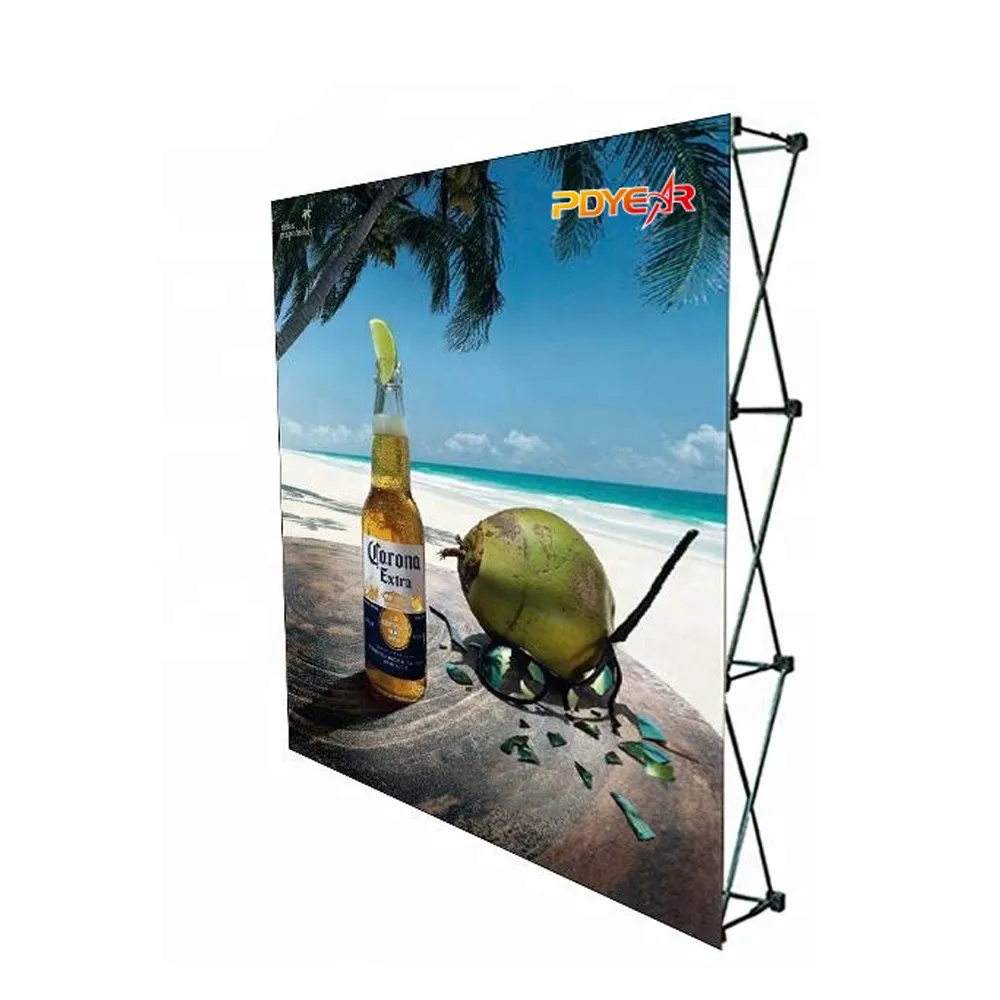 Exhibition Equipment Pop Up Wall Tension Fabric Popup Display Aluminum Advertising Banner