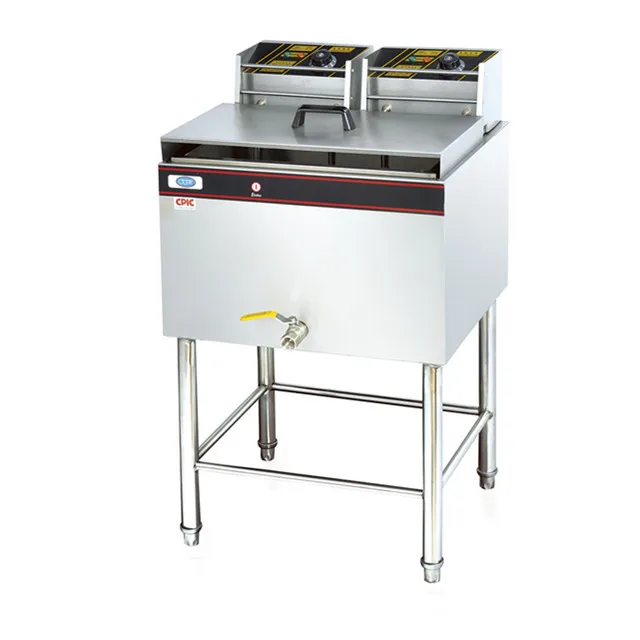 Manufacturer High Quality Stainless Steel Commercial Gas Deep Fryer Double Basket