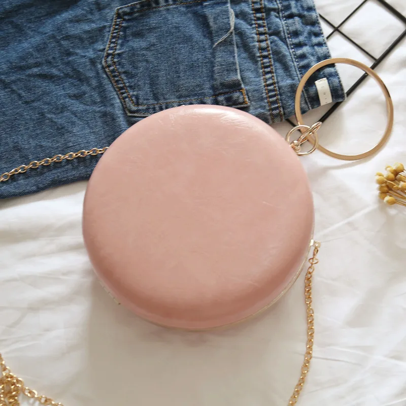 Flower Embroidery Handmade Beaded Chain Oblate Shape Women Cosmetic Handbag Round Rhinestone Clutch Bag Lady Evening Bag