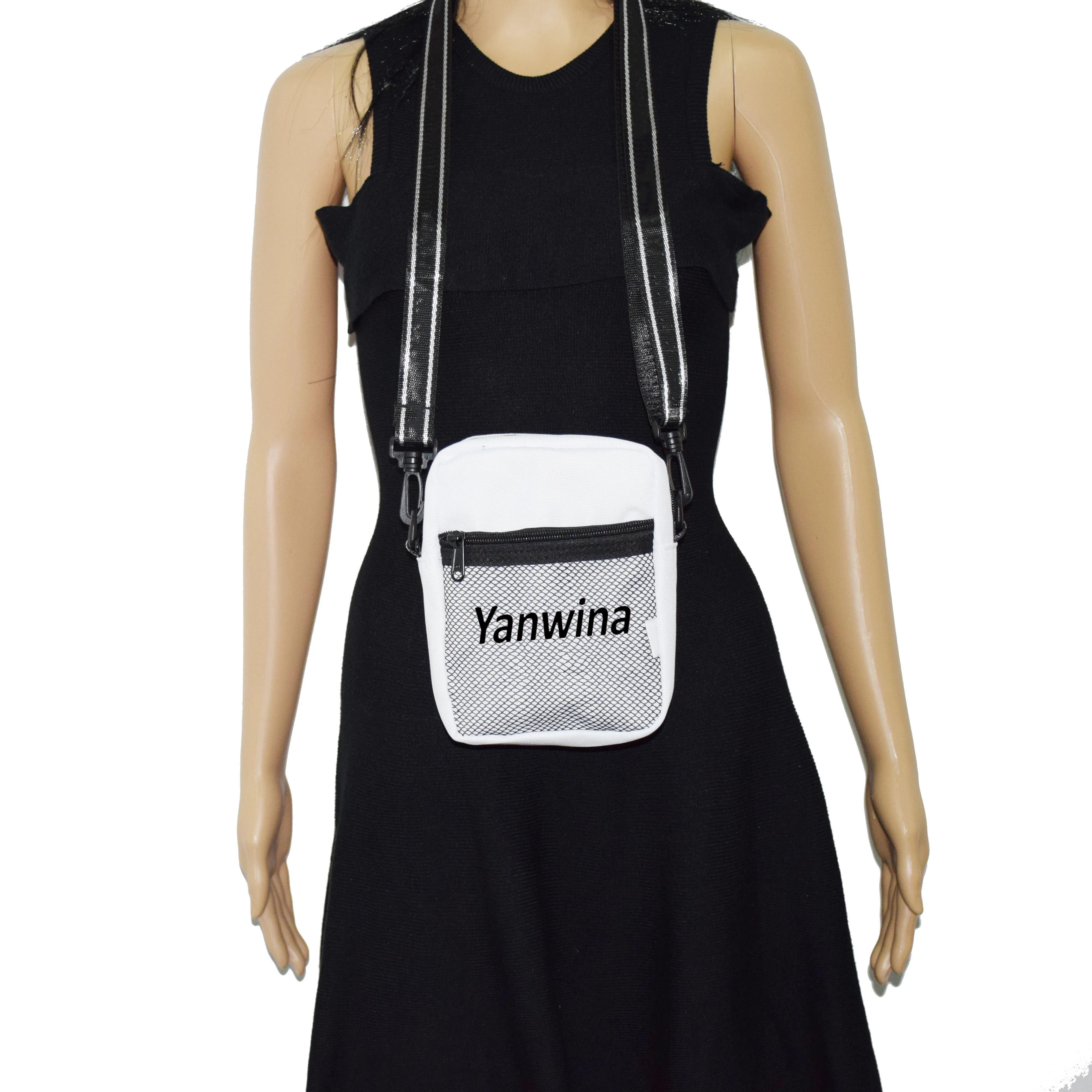 Fashion convenient special portable high quality nylon messenger felt cross sling small customize long strap single professional