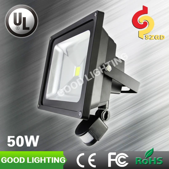 энергосберегающие водонепроницаемые ac100-240v 50w двиёения на открытом воздухе с датчиком пир