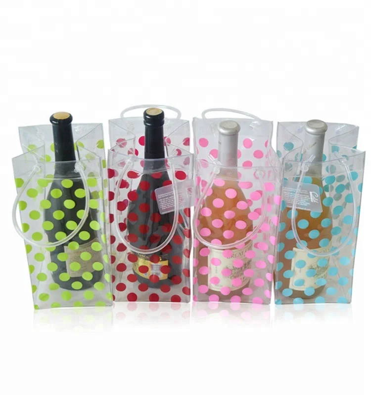 Eco Friendly Customized Cool Wine Bag Beer Bottle Cooler & Ice Chiller Freezable Carrier ice bag