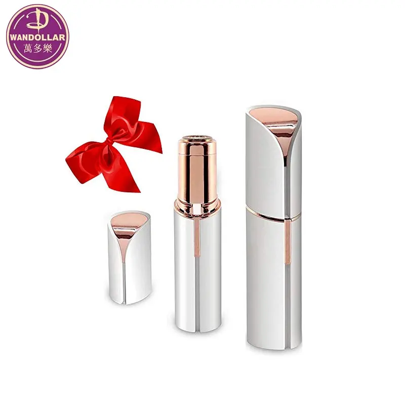 Женское безболезненное средство для удаления волос на лице, портативный эпилятор, триммер, бритва (белый)