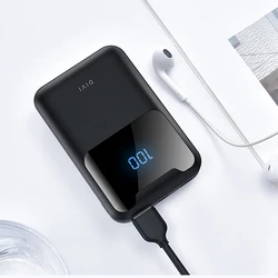 DIVI LED Display Screen power bank10000mah Lithium Battery wallet power bank Double USB Power Bank for mobile phone