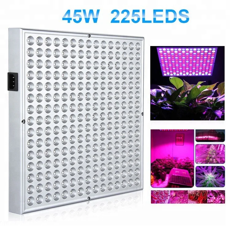 Factory Wholesale Plant Hydroponics 225 Chips 45W SMD LED Panel Grow Light For Greenhouse Plant