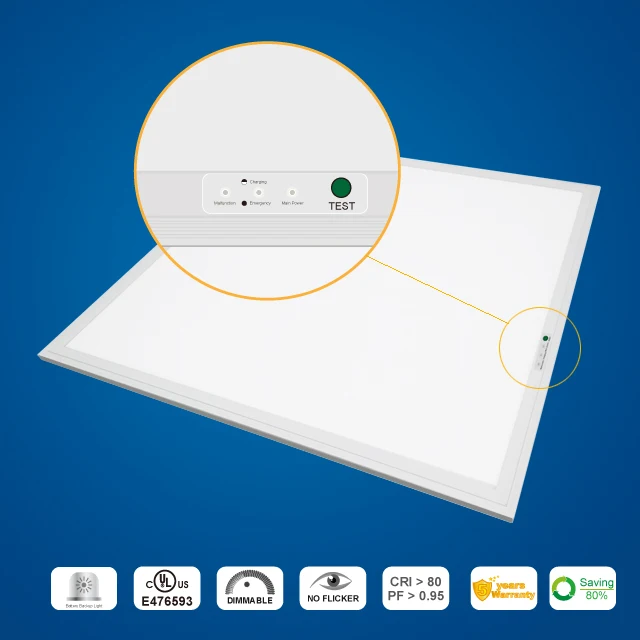 UL led panel 2x2 2x4 emergency lighting