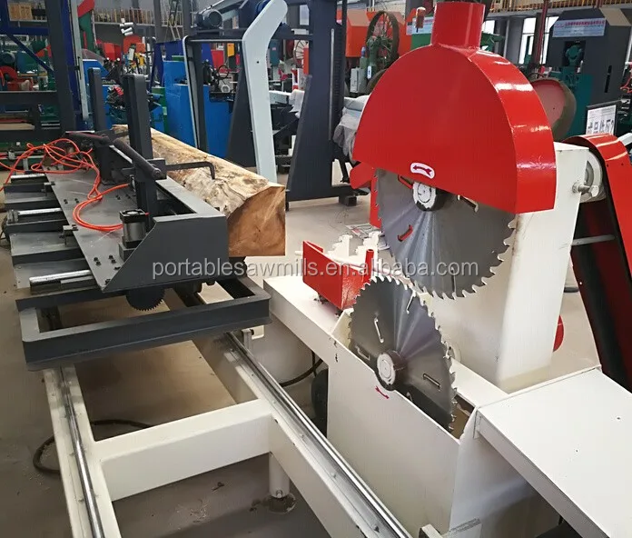 double blade sliding table sawmill circular table saw wood cutting circular saw mill