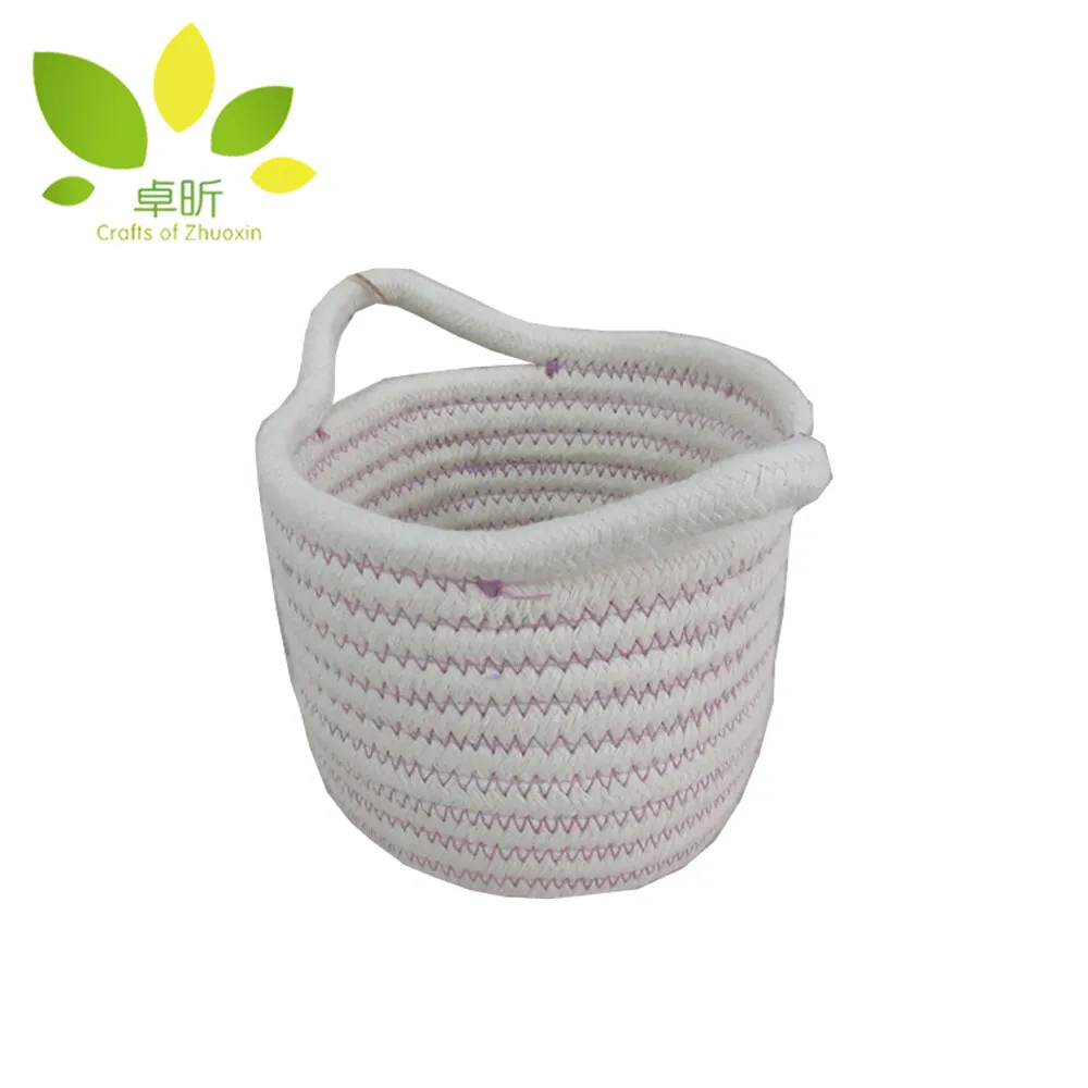 wholesale decorative storage box cotton rope basket