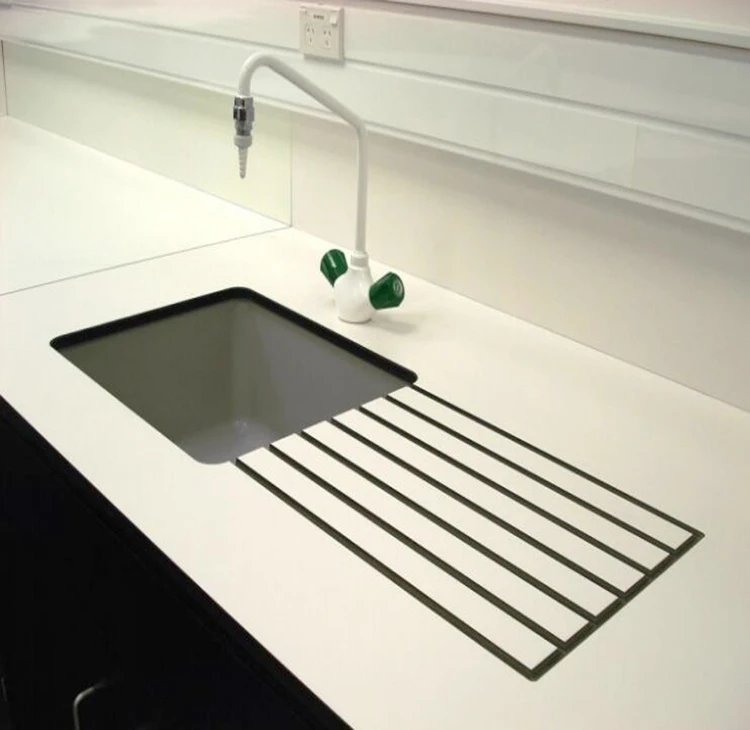 Chemical resistant table, physics experiment lab equipment, lab work table with sink