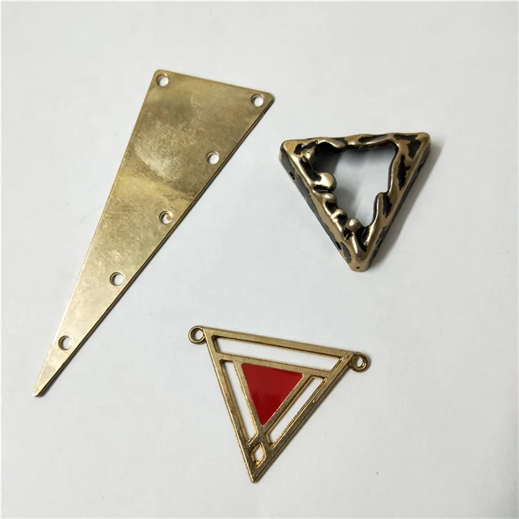 Square diamond triangle metal label Pentagram metal brand jeans logo signage badge trademark