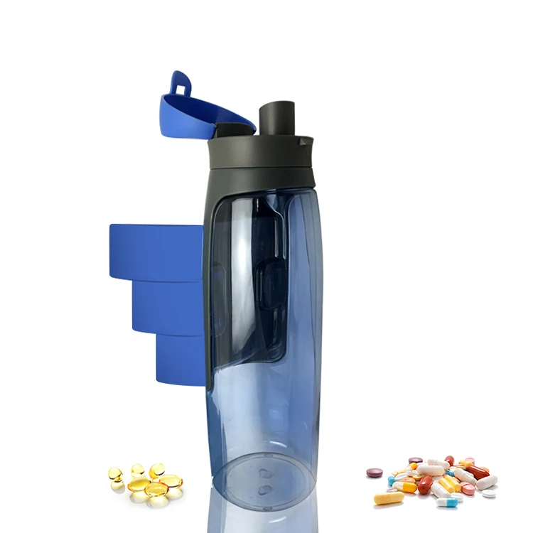 2024 Best Selling Products 750ml Plastic Water Bottle with Storage Compartment