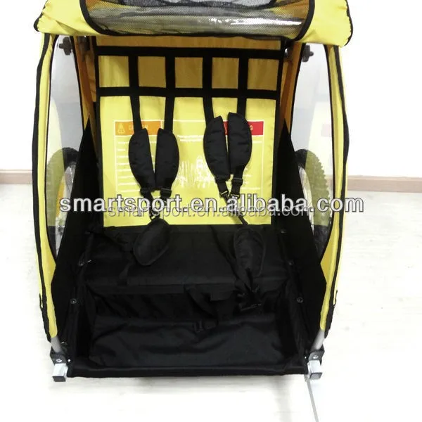 baby seat on bicycle on frame