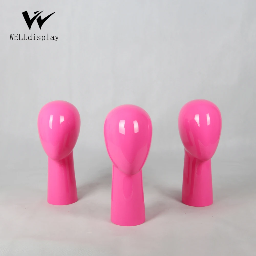 Hot Sale Fashion pink gloss women Display Mannequins dummies Heads for hat