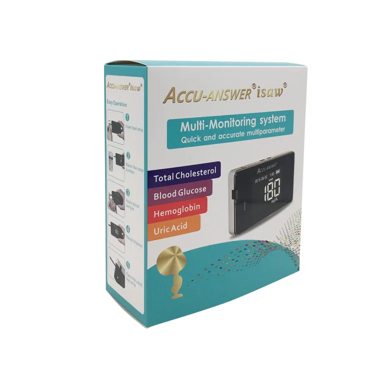 
Dry chemistry analyzer 4 in 1 blood cholesterol monitor hemoglobin meter 