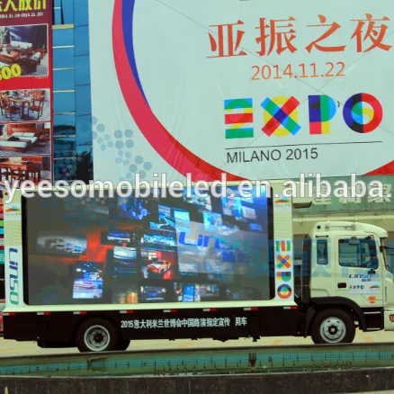 
Giant LED board truck, Mobile TV truck, LED screen on truck, YES-V9 