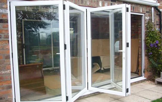 High quality well design aluminum patio glass doors bi folding door