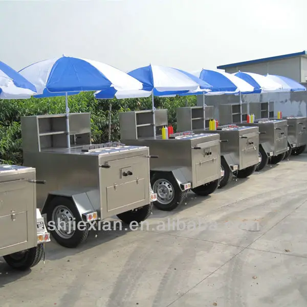 JX-HS120D Professional Commercial Outdoor Mobile Gas Steamer Hot Dog Cart