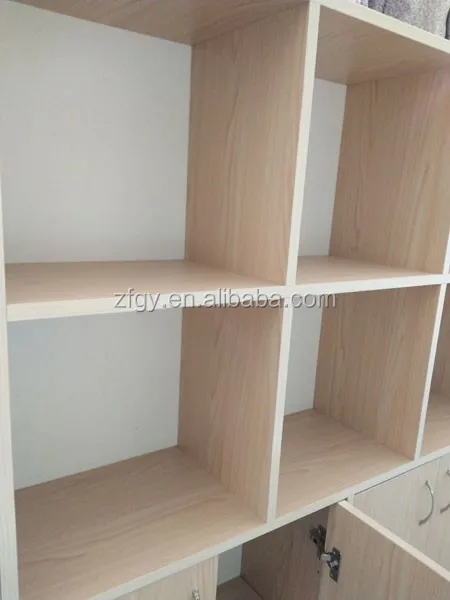 Multiple receive ark two doors KD packing MDF material bookcase with doors