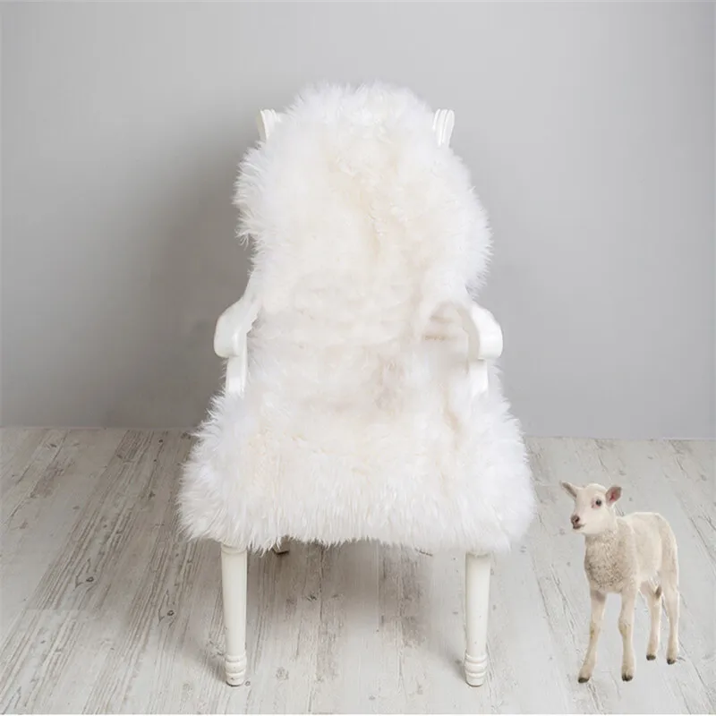 Hot sale New Zealand raw skin tanned Real long white Sheepskin furniture fur rug