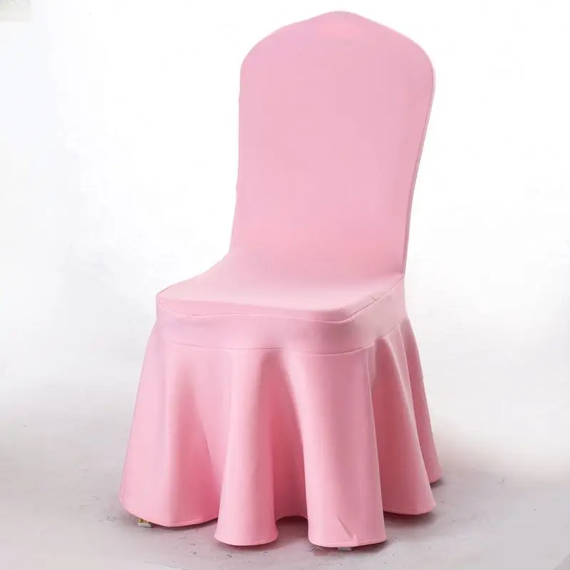 Dinging Room Wedding Qanquet Church Ruffled Polyester Chaircover