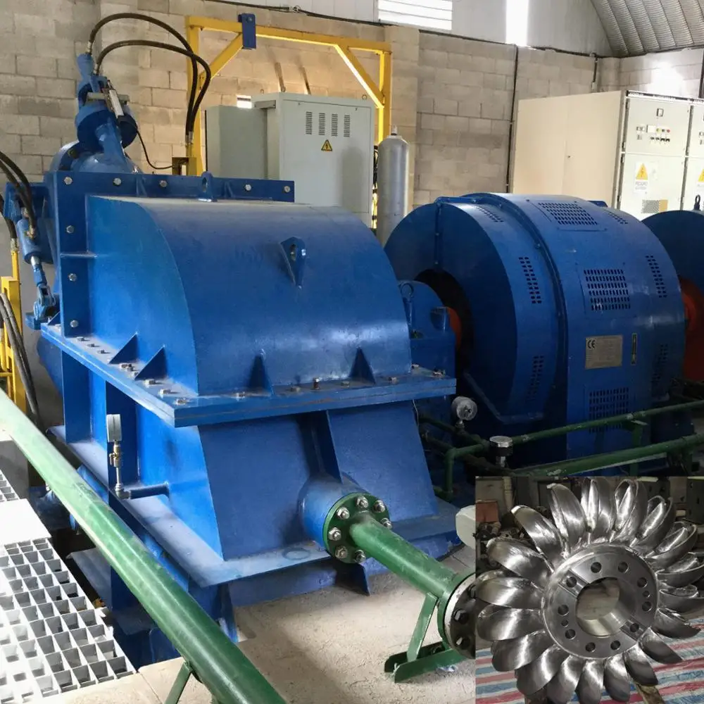 
3000kW two nozzles pelton turbine with stainless steel runner of hydropower plant for sale 