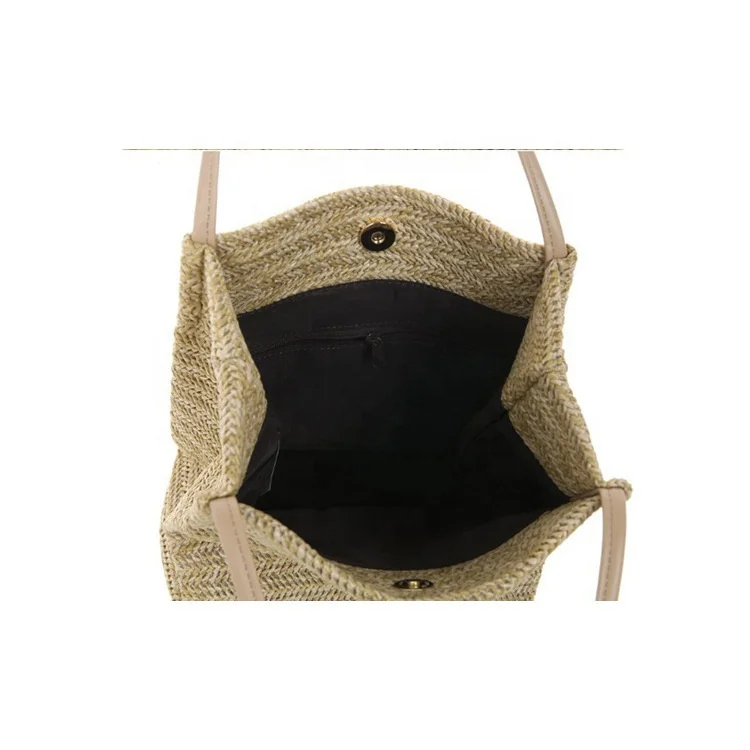 Popular women summer natural raffia straw bag/rattan woven handbag/woven straw bag