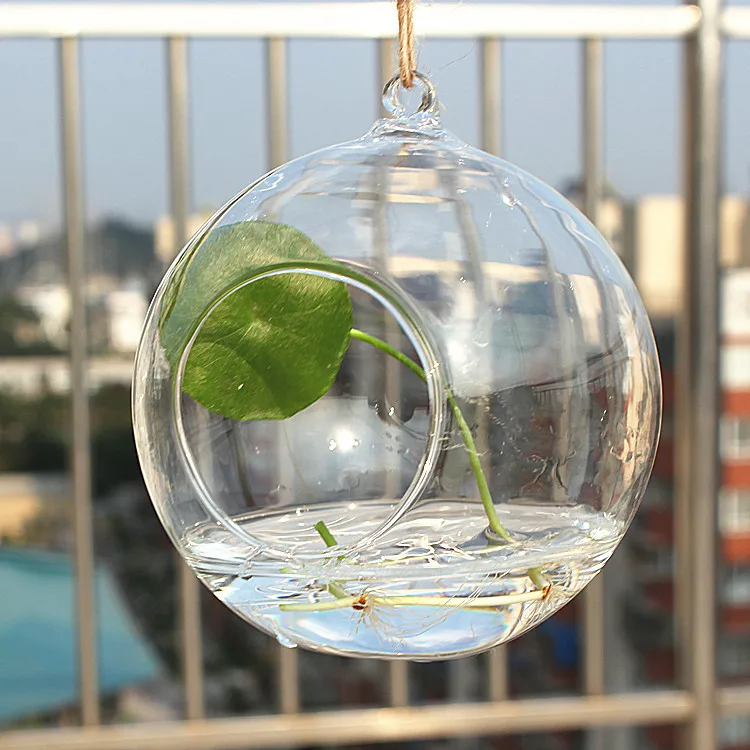 Wholesale round shape glass hanging votive candle holders for wedding decorations