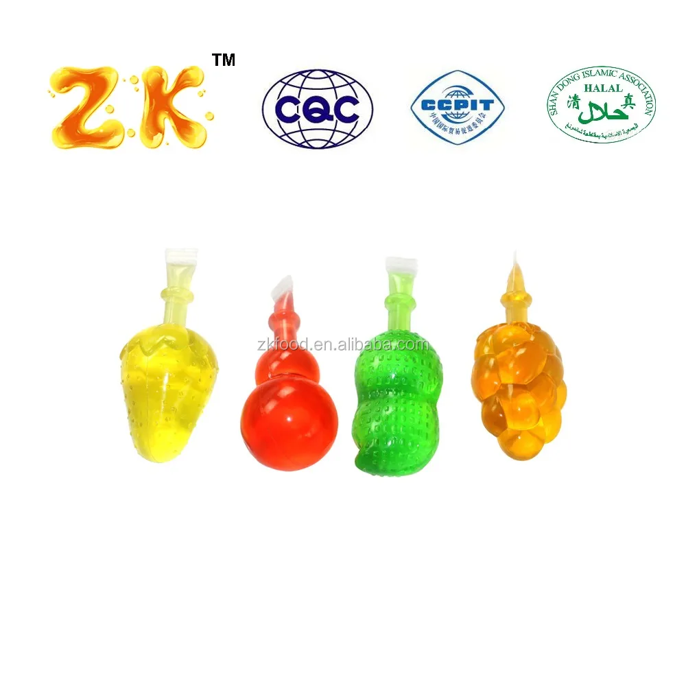 24months shelf life bag packing 22g mni fruit shape jelly