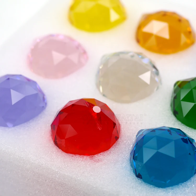 
Wholesale 40mm top quality original colorful Crystal chandelier prism ball, 1 set of 12 colors 