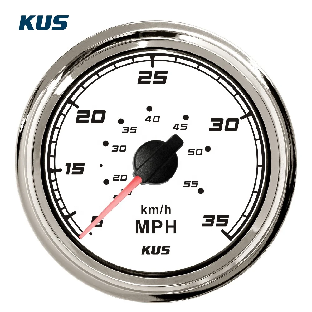 KUS Marine Sea Q Gauge Series Speedometer KF18012,FPOB-BS-35MPH