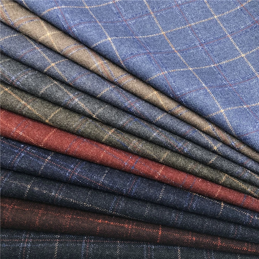 Новинка 65 полиэстер 35 искусственный материал клетчатый узор текстурированный костюм мужской осенний костюм брючный Блейзер Пальто тяжелая ткань для ткани