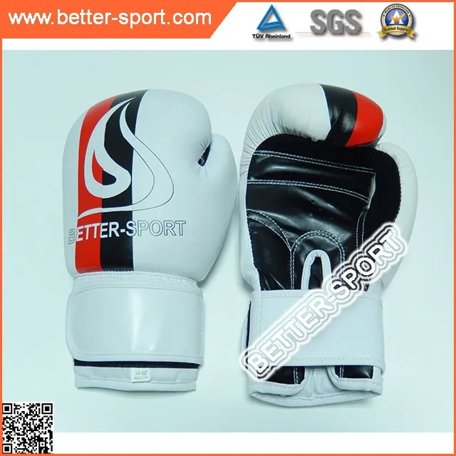 pu material red blue white color leather boxing gloves
