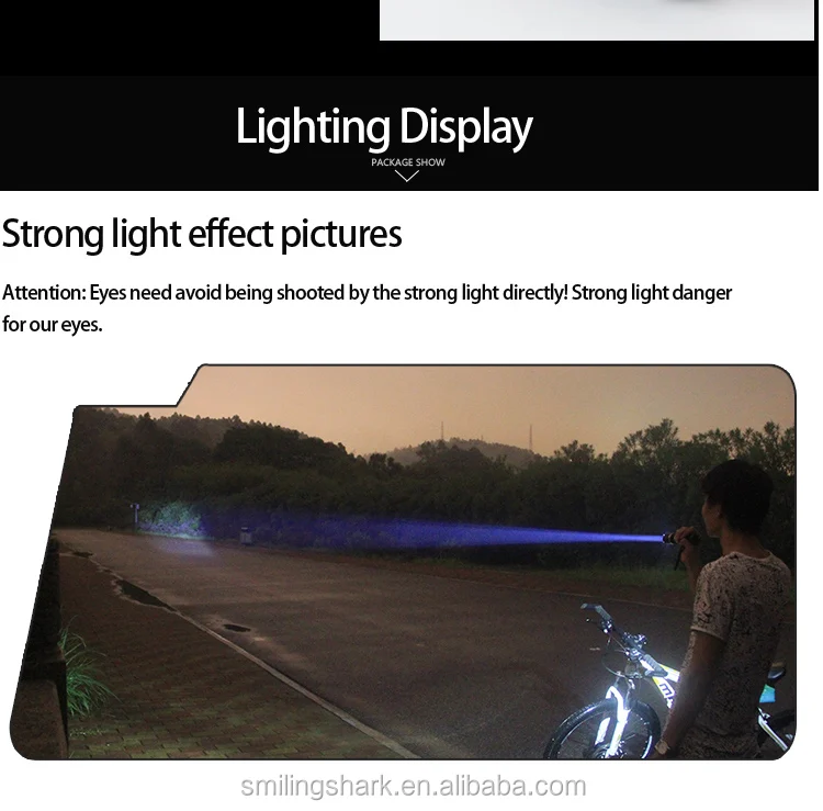  1000 люмен Масштабируемые ручка светодиодный фонарик 5 режимов Регулируемый факел фокус водонепроницаемый кемпинг фонарь для спорта на открытом воздухе