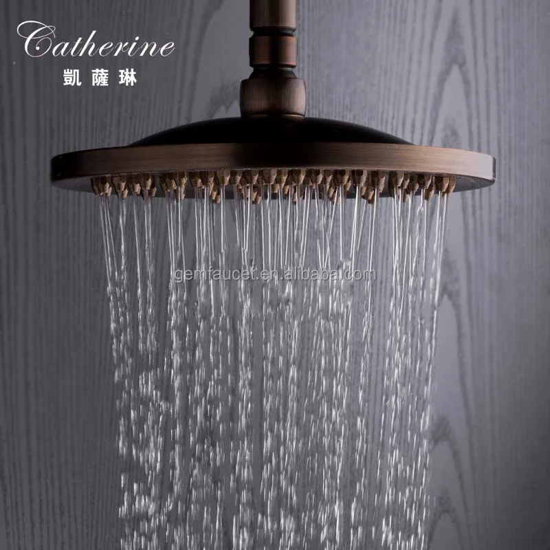 
exposed wall mount antique shower column set 