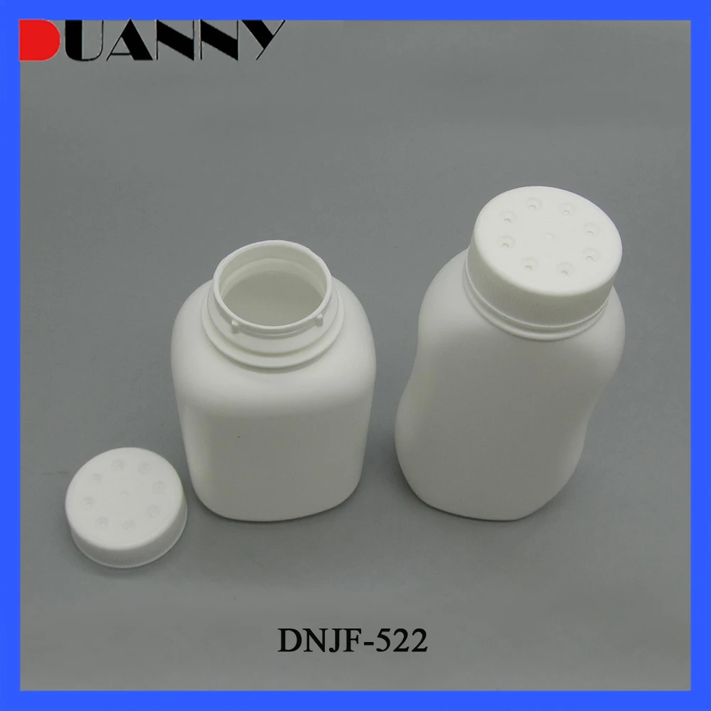 High Quality White Plastic 50g 100g Talcum Powder Container Bottle for Skin Care