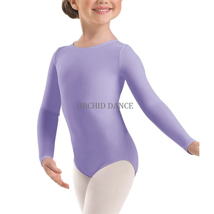 Высококачественное черное трико для девушек из блестящего спандекса с длинным рукавом быстрая доставка