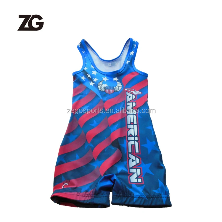 ZEGO SPORTS 100% Polyester Sublimation Wrestling Singlets Maker