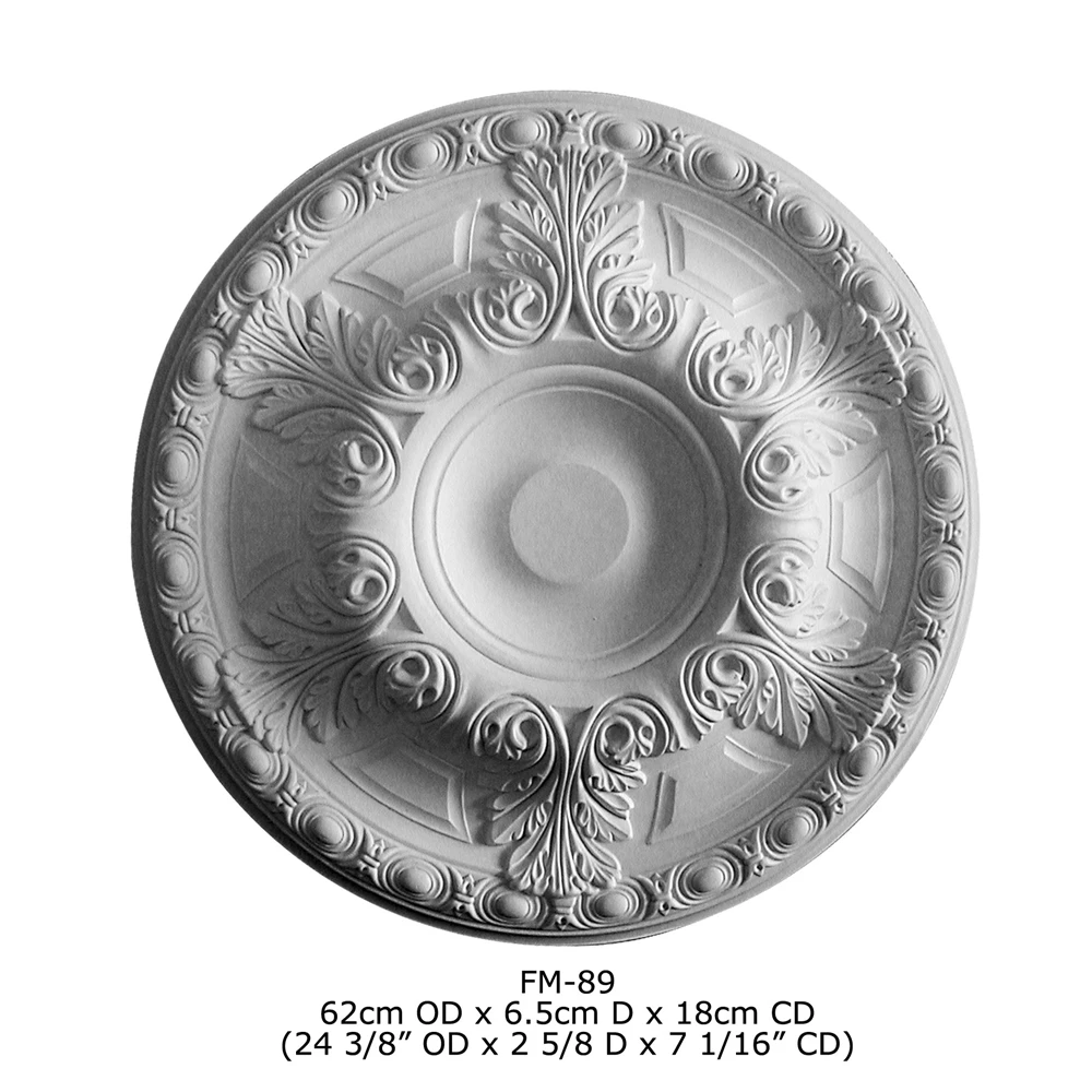 Polyurethane Ornaments High Density Beautiful Decorative PU luxury ceiling medallions