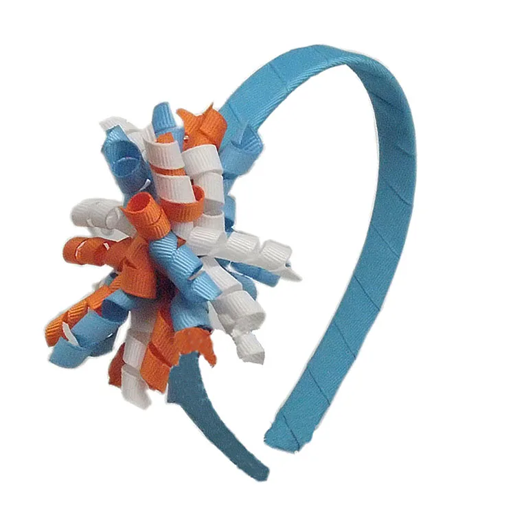 Wholesale hair Bow Fashion Hair Accessories Beautiful Bow Hairband Girls Headbands Curly Ribbon Bow Headband Hairband