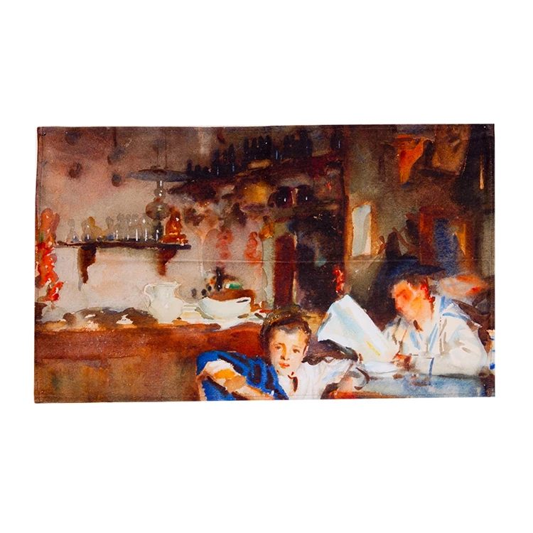 Digital printed cotton custom designer kitchen tea towel