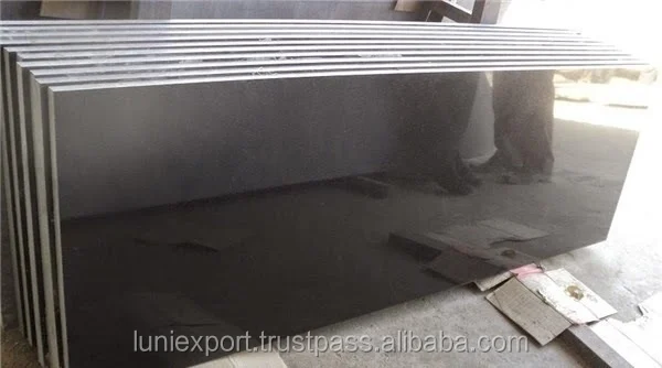 Polished Surface Granite Slabs Angola Black Granite For Kitchen Countertop and Island Top