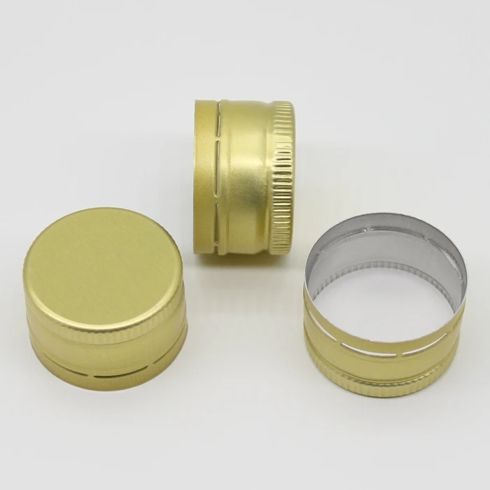 28mm Golden Theft-proofing Aluminum ROPP Cap Seal with PE Gasket