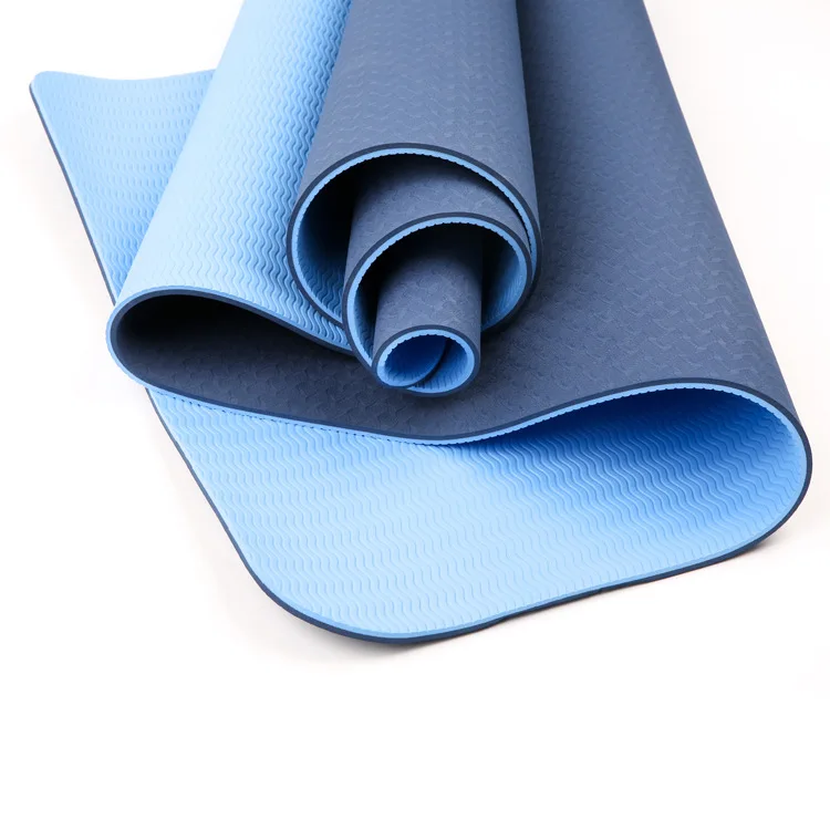 Non-Slip Double Layer 6mm Exercise TPE Yoga Mat