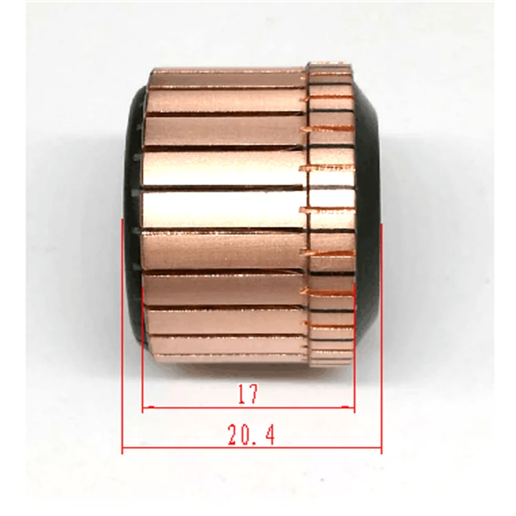 24 segments slot type commutatorOD28.5*ID12*H20.4 dc motor commutator