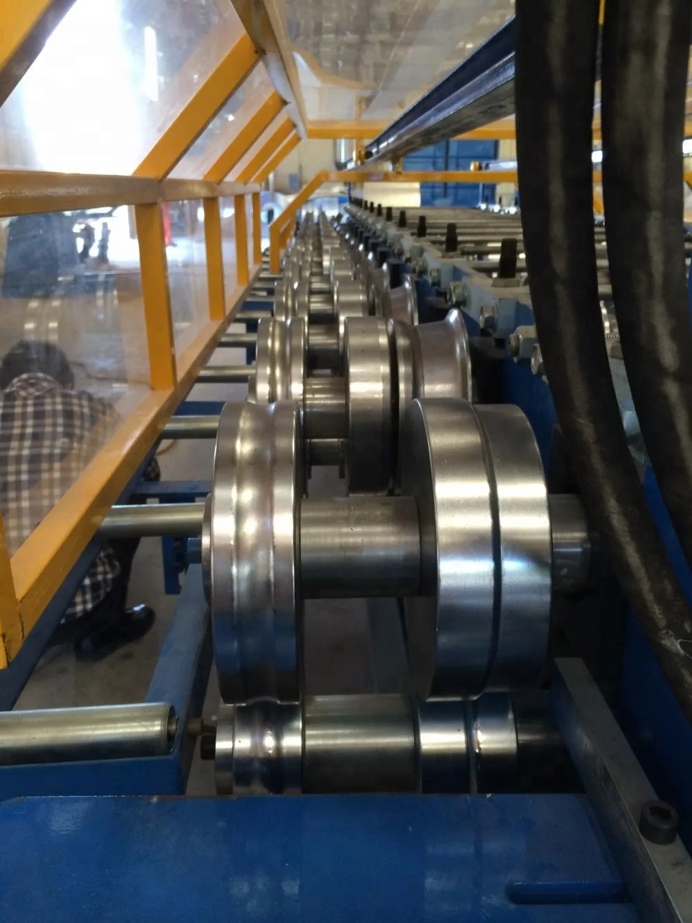 PLC control standing seam roofing panel equipment standing seam line