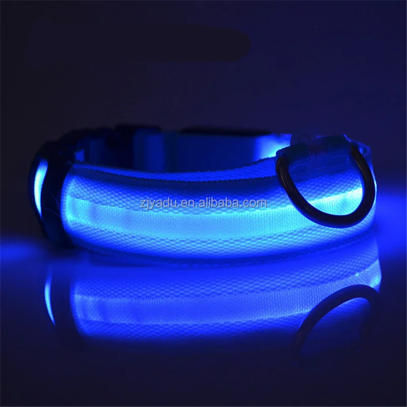 dog collar LED light flashing luminous cool fashion pets traction belt