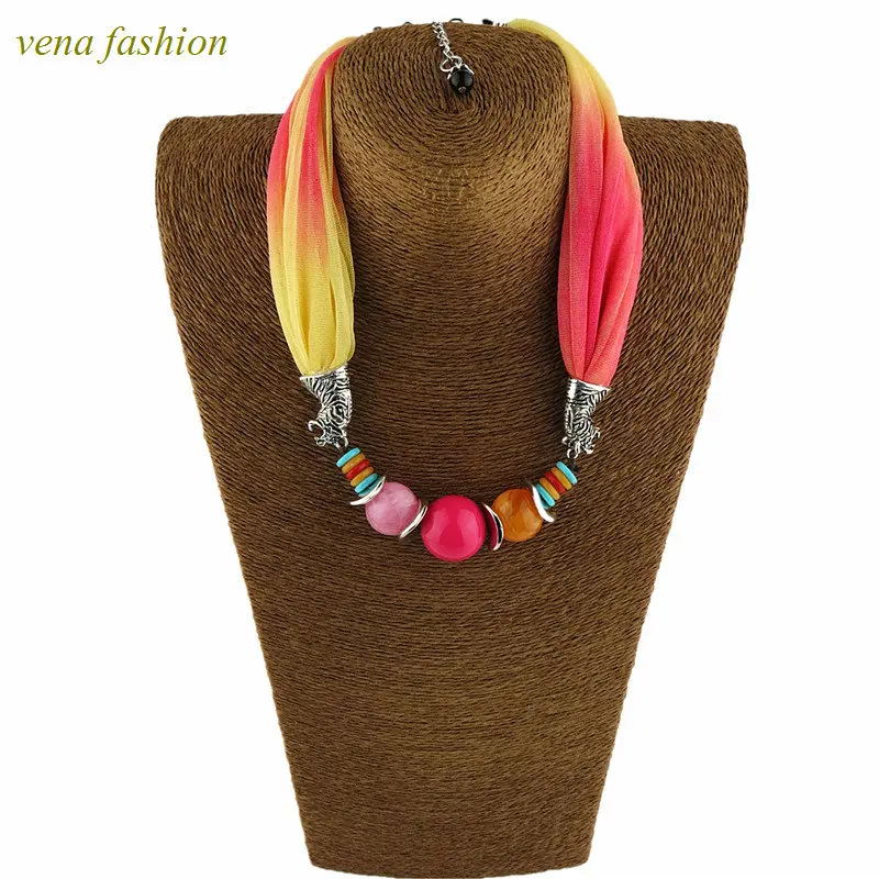 two tone new style together scarf and necklace