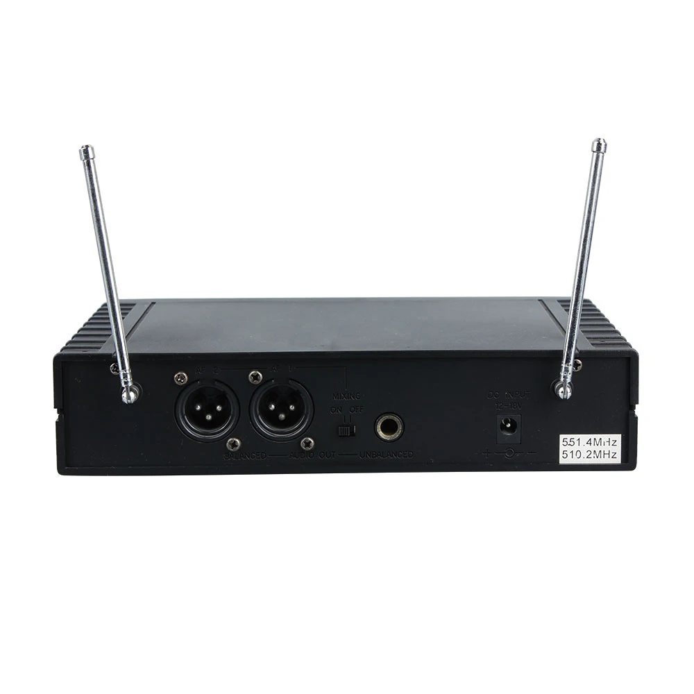 bm523 Hot selling dual channels professional uhf wireless microphone