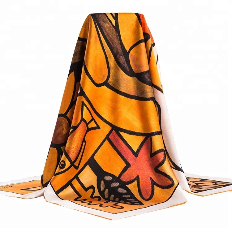 Производители Ханчжоу, индивидуальный роскошный женский шифоновый шарф из 100% шелка