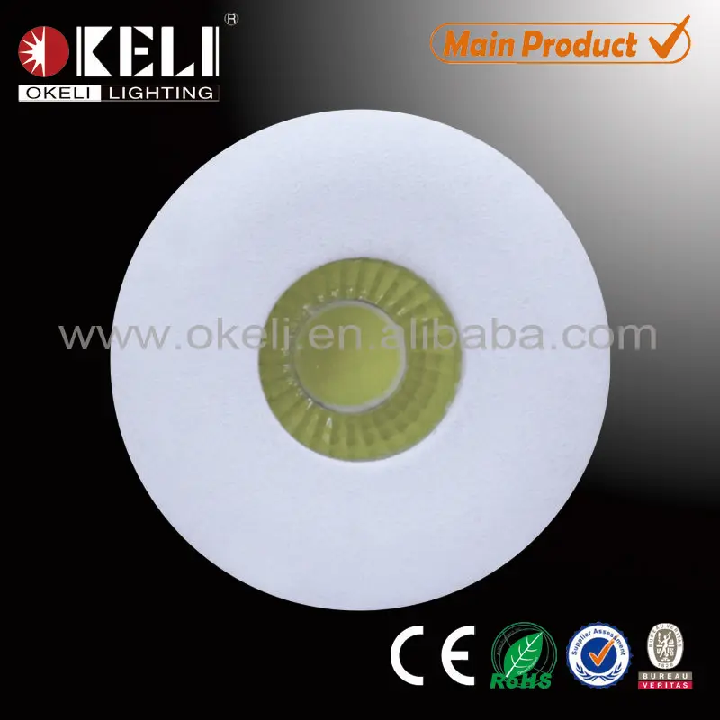 OKELI Pure aluminum 3w mini led spot light square and Round Shape Small size Recessed COB Led Down Light Factory Price